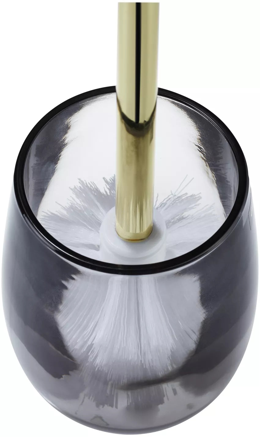 Diaqua Farin – WC-Bürstenset – Glas, Anthrazit, H 38,5 cm, Ø 11,7 cm