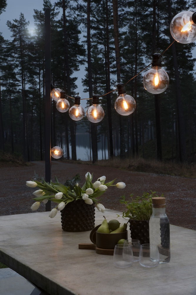 Konstsmide Lichterkette – 46 lm, 7 W, Bernstein, 1800 K, IP55, Netzbetrieb, dimmbar, Transparent, Kunststoff