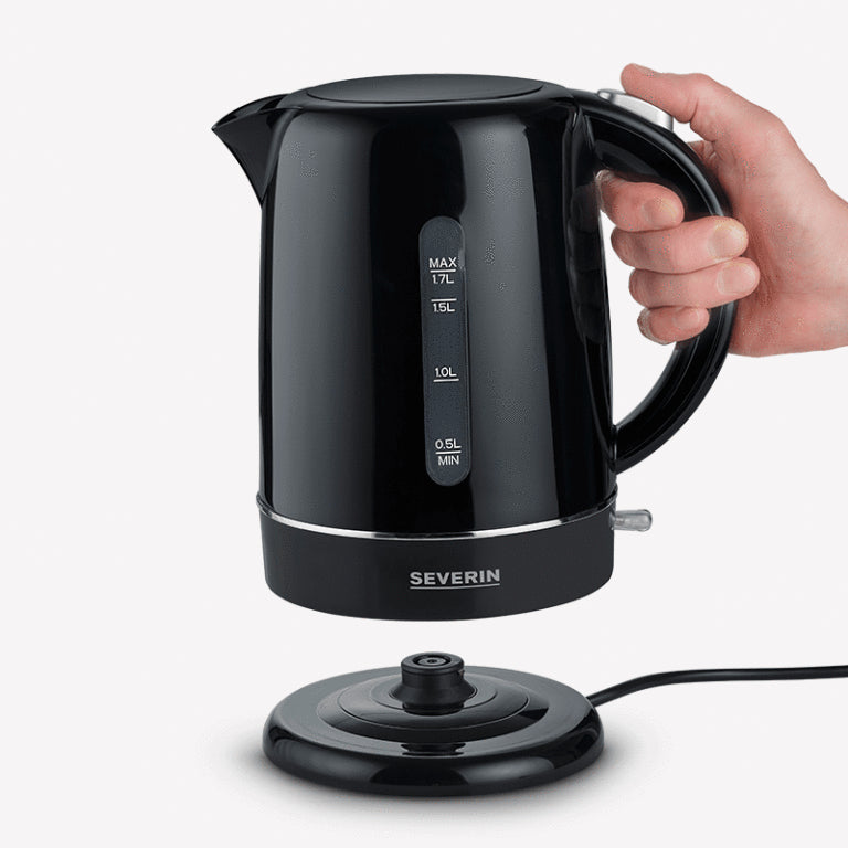 Severin Wasserkocher WK 4322 – 1,7 l, Kunststoff, 2200 W, Schwarz