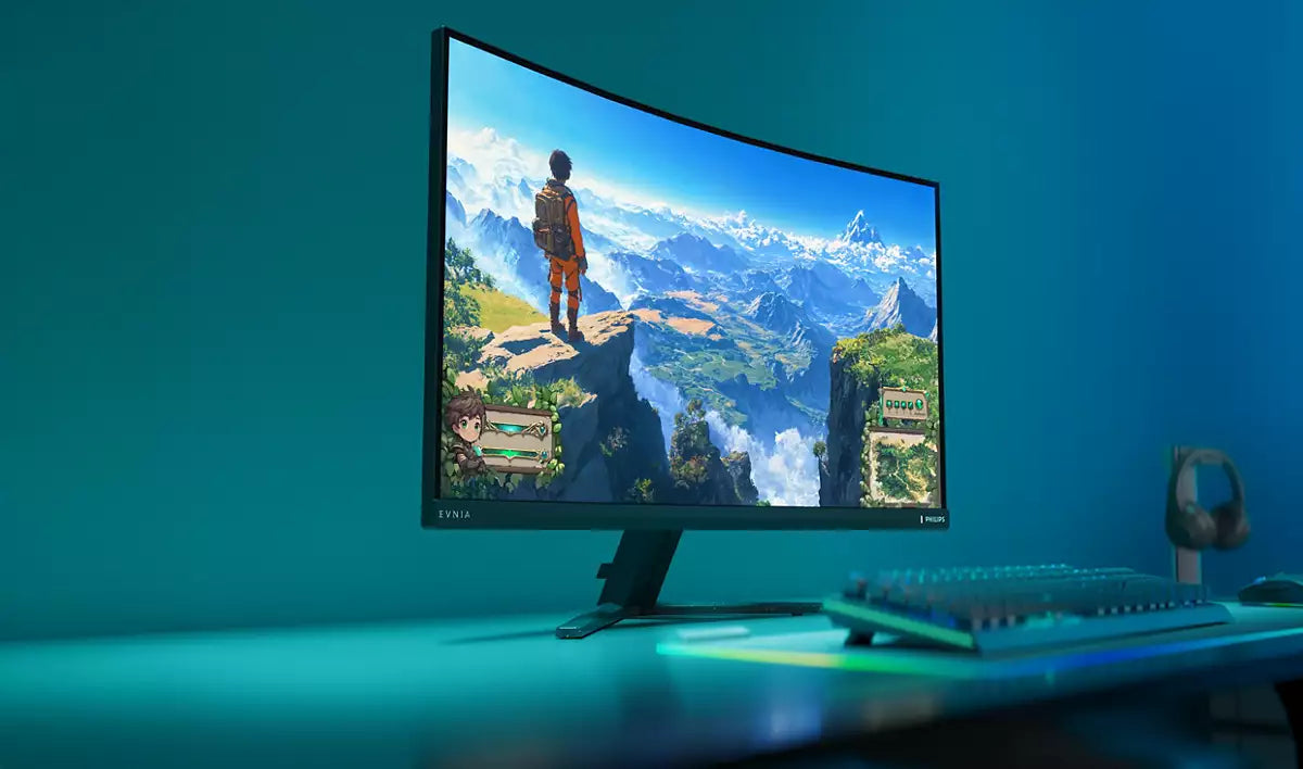 Philips 32M2C3500L/00 – Monitor, 31,5", VA, 180 Hz, 300 cd/m², Gebogen, VESA 100 × 100, Anthrazit