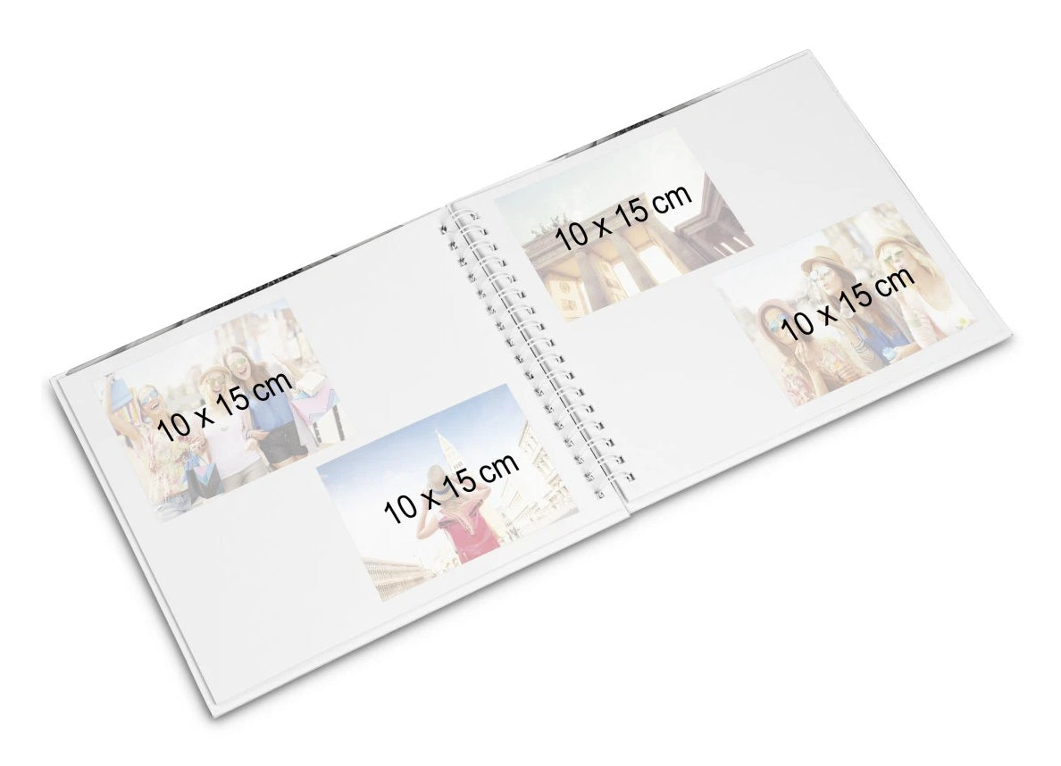Hama Fotobuch, Spiralbindung, 50 Seiten, weiss, 28 × 24 cm, Papier, Lagune