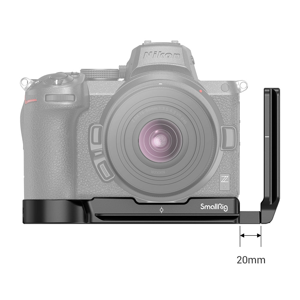 SmallRig 2947 L-Winkel – Aluminium, 146,5 × 84 × 64 mm, 149 g, 1/4"-20 – für Nikon Z5, Z6, Z7 u. a.