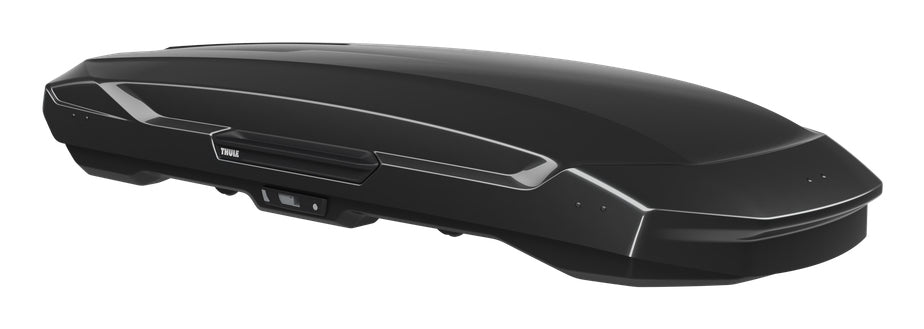 Thule Dachbox Motion 3 XXL Low – bis 75 kg, 450 l, 232 × 92 × 37 cm – schwarz glänzend