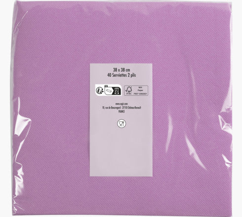 PRONAPPE Servietten rosa – 38 × 38 cm, 2-lagig – 40 Stück