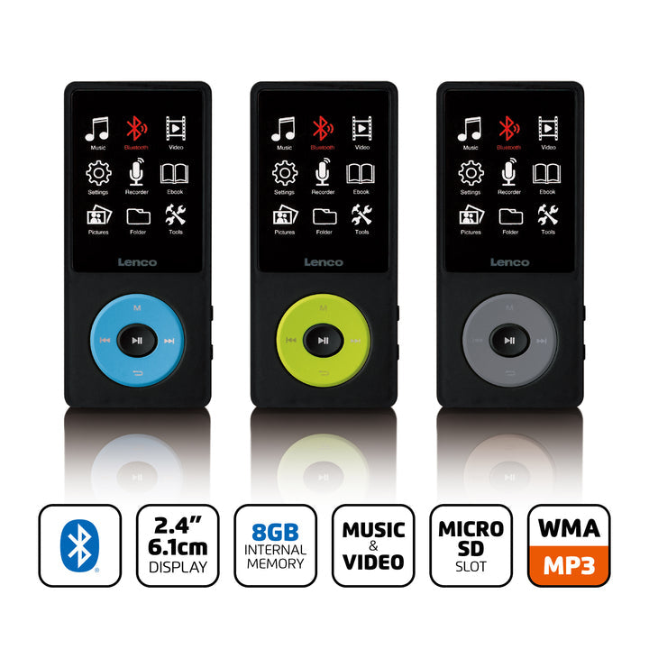 Lenco Xemio-860 – Hi-Res-Player (DAP) – 8 GB, Bluetooth, 18 h – Blau