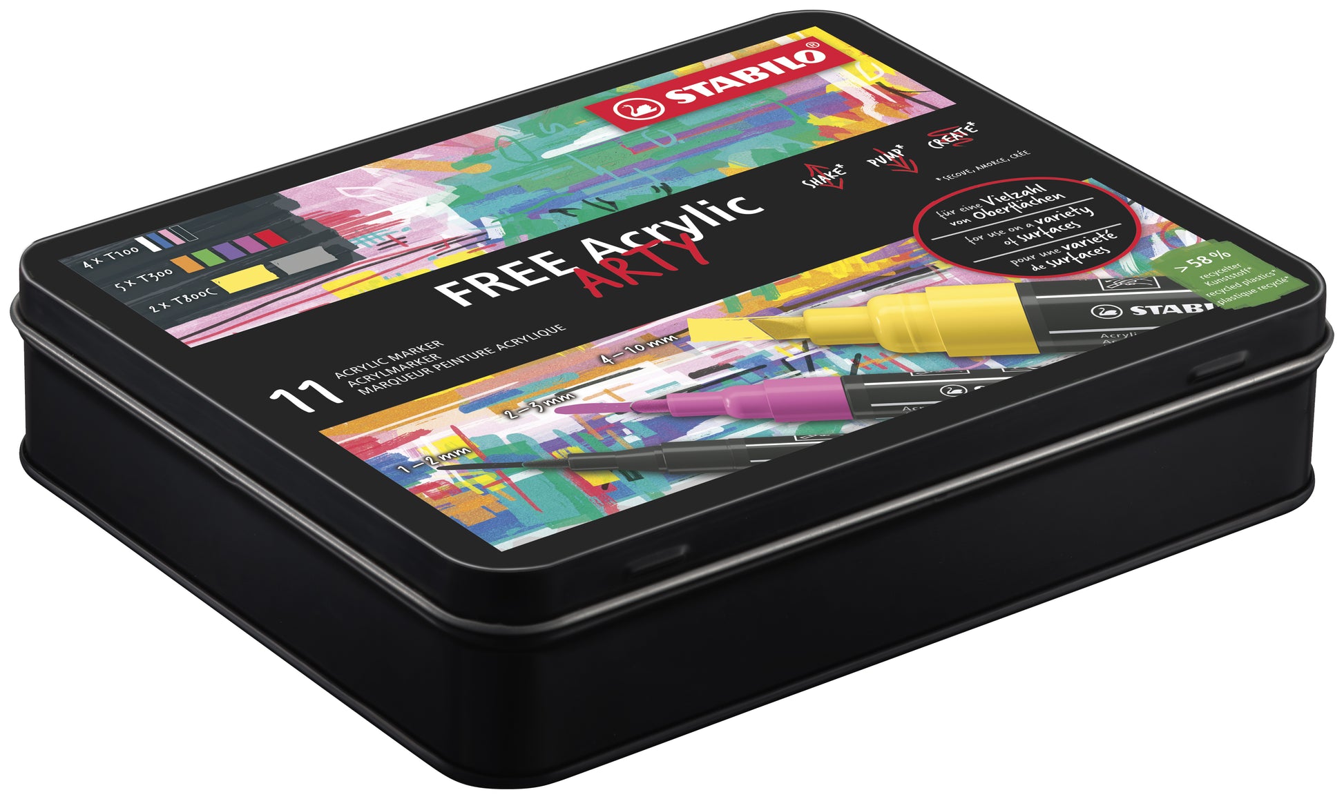 STABILO Acrylmarker – sortiert, 11-teiliges Set