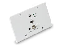 Lindy HDMI/USB-C KVM-Extender über HDBaseT, bis 150 m, EU WallPlate