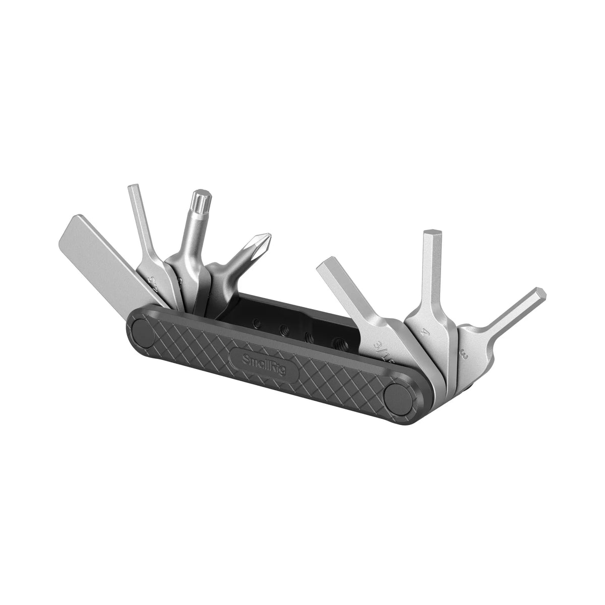 SmallRig 4681 Faltbares Multitool – 7-teilig, 82 × 24 × 12 mm, 79 g, Aluminium/Edelstahl