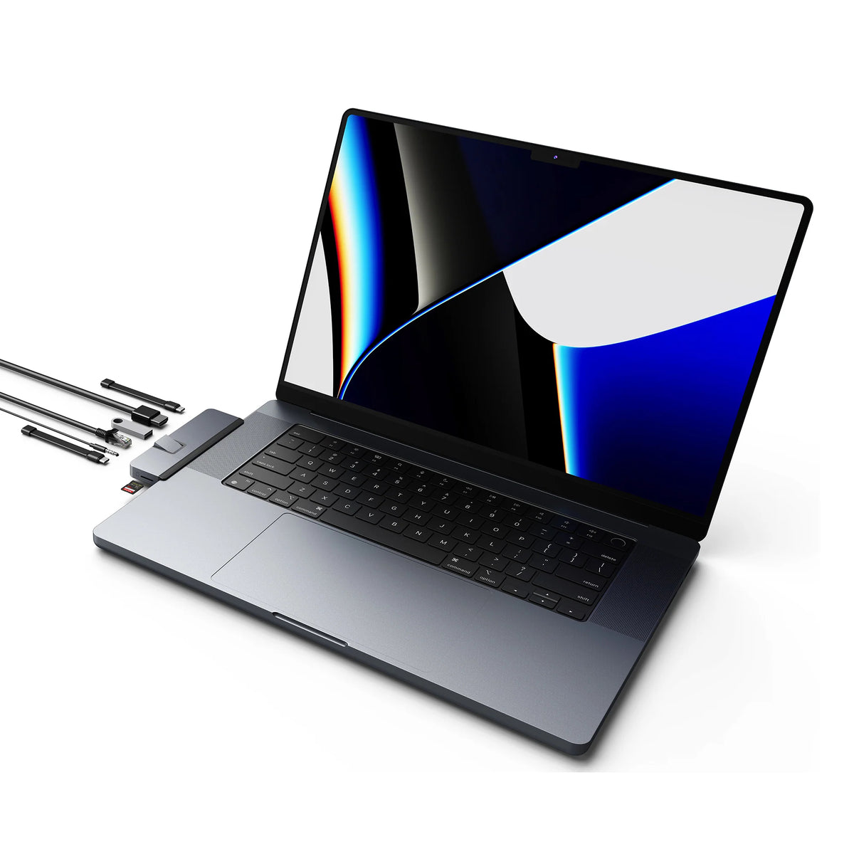 HYPER Duo Pro USB-Hub – USB-C, 1× HDMI, 1× USB-A, 100 W PD, GbE, microSD, 3,5 mm Audio, TB4 × 1