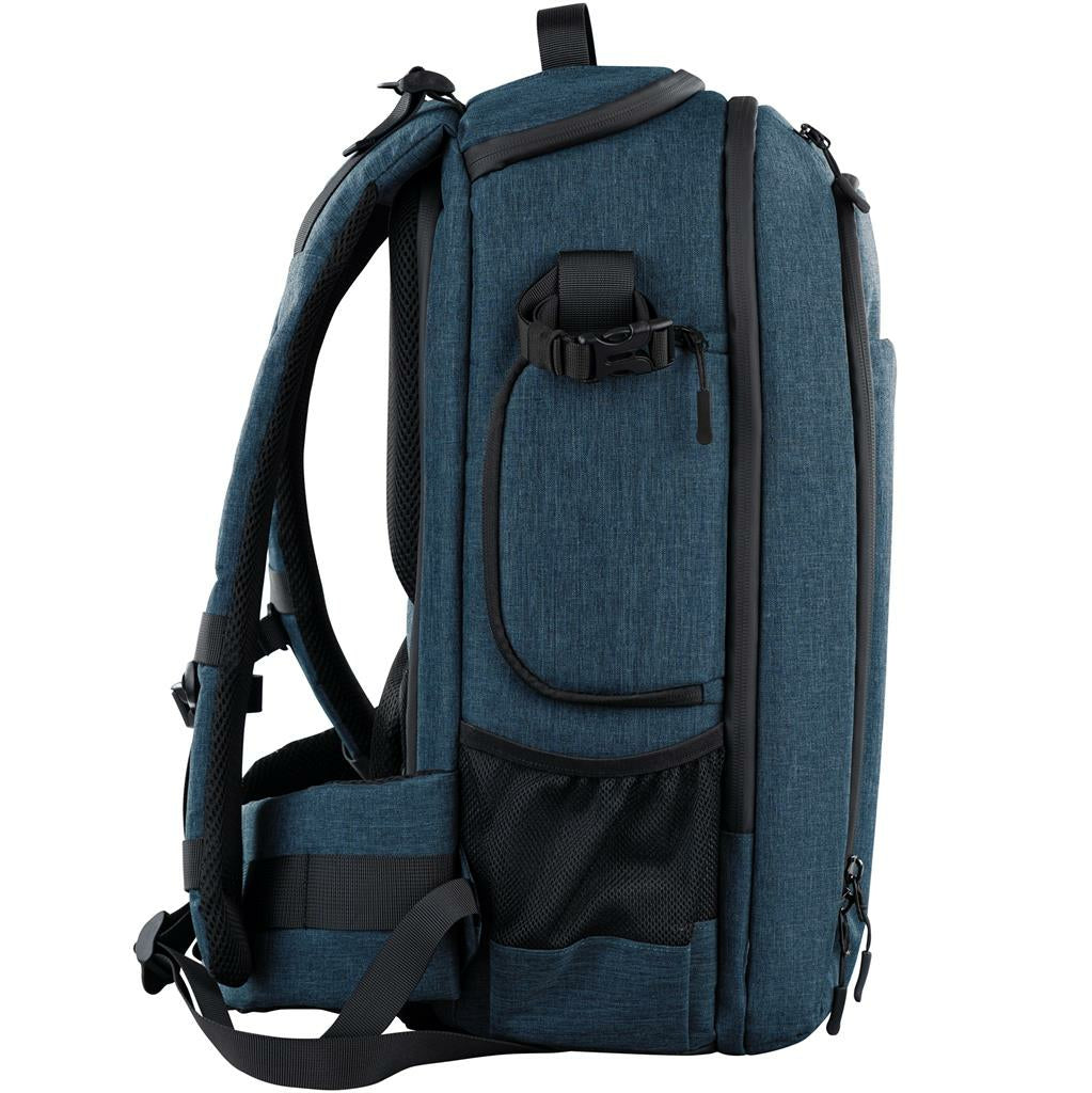 Dörr Prag Pro Fotorucksack – Polyester, 20 l, 3 Objektive, Innenmaße 150 × 290 × 460 mm – für DSLR – Blau