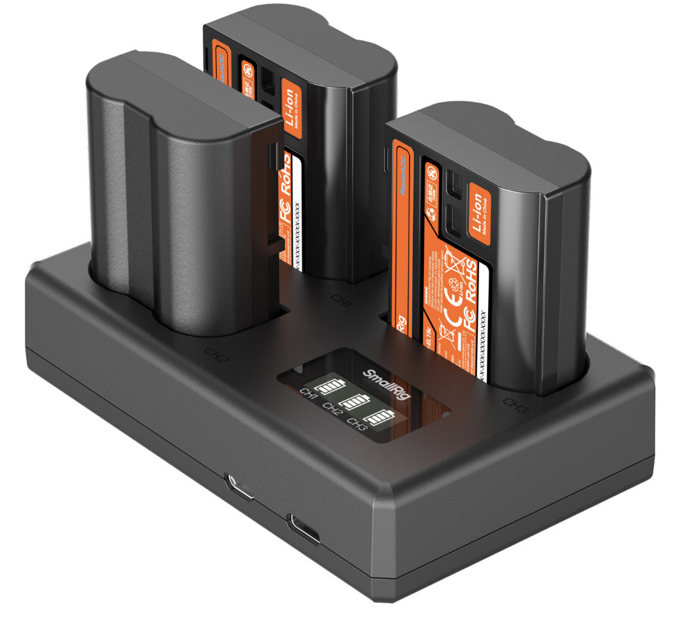 SmallRig 6018 Akkulader – für Nikon EN-EL15c – 3-fach, USB – Display