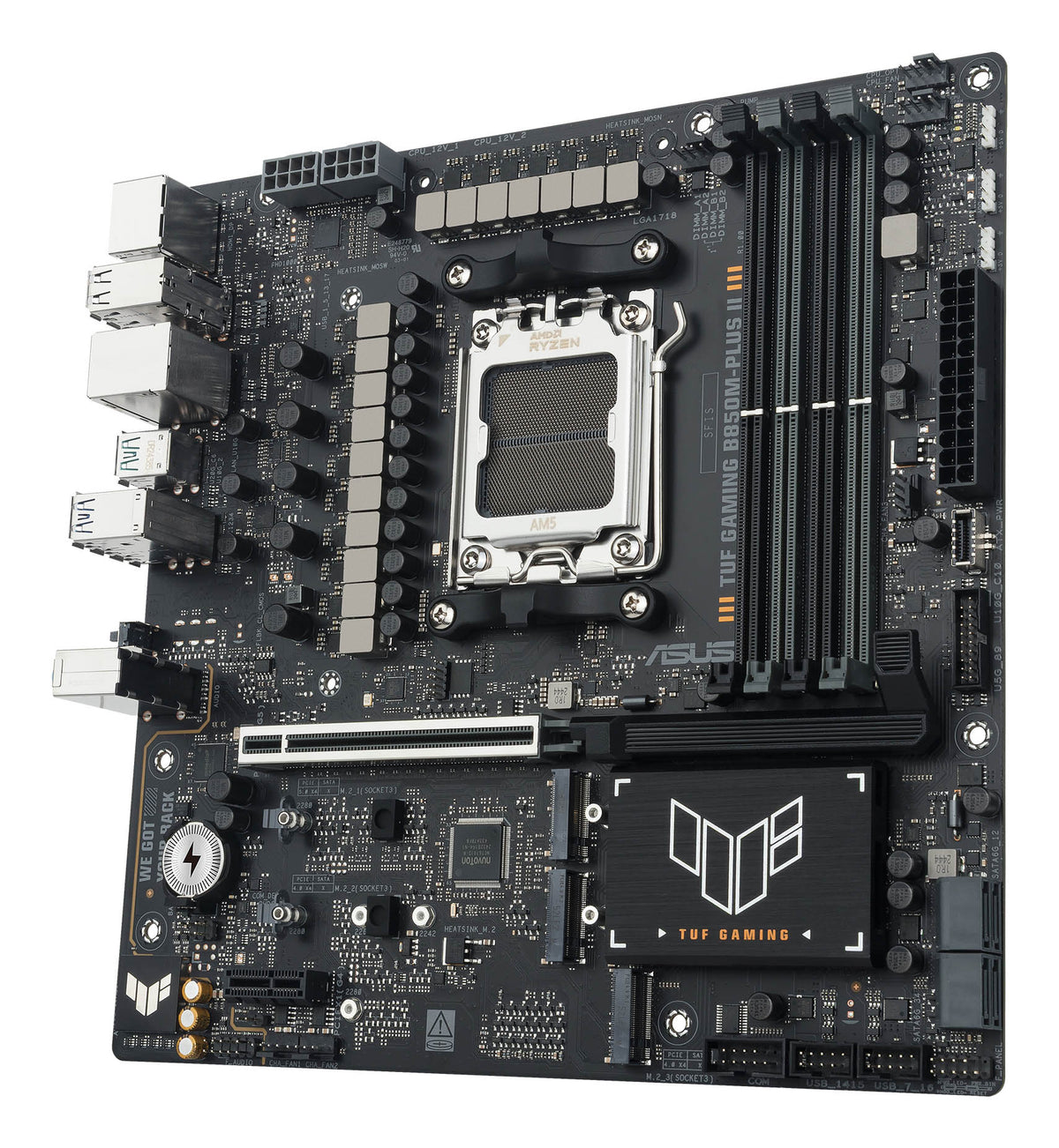 ASUS TUF GAMING B850M-PLUS II – Mainboard – AM5, AMD B850, mATX, DDR5