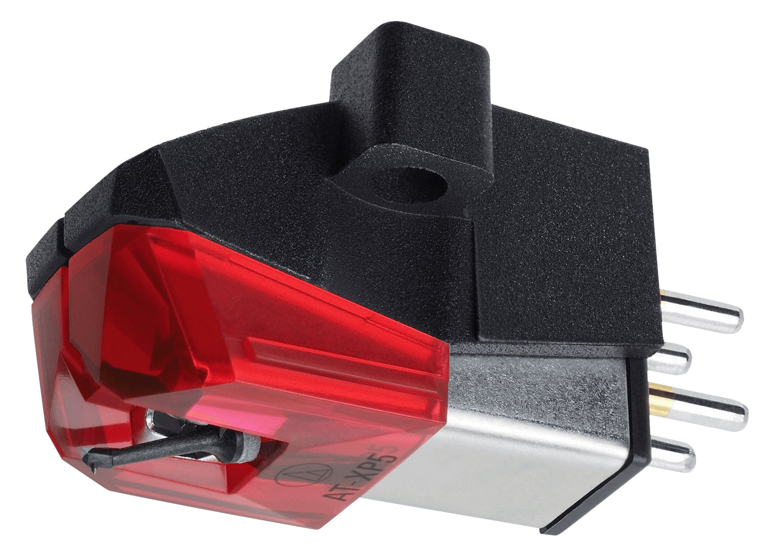 Audio-Technica XP5/H – Tonabnehmer – elliptisch – 5,5 mV – Auflagekraft 3 g – rot/schwarz – inkl. Headshell
