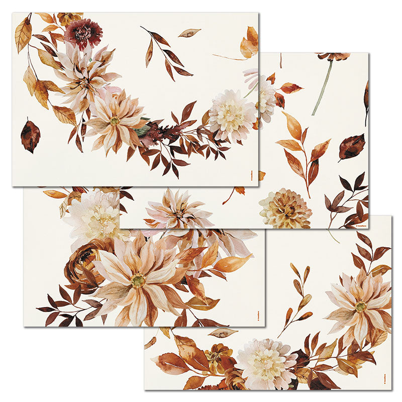 Trendform Tischset Autumn Leaves, Papier, Rechteckig, 42 × 29,7 cm – FSC – 4 Stk.