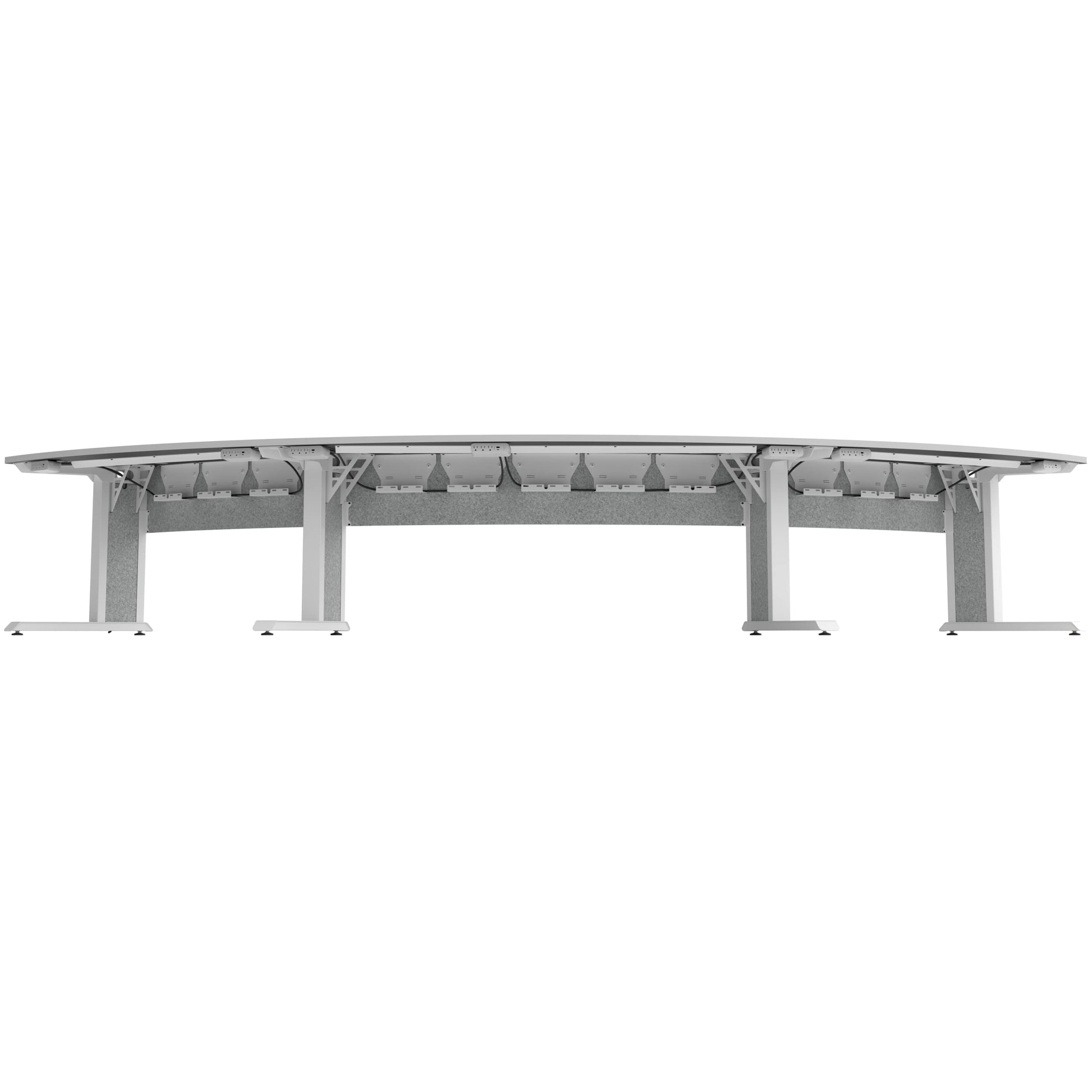 Middle Atlantic FM-TAR-1846430-D8W – Chefbürotisch, 184 × 64 cm, weiss, Laminat