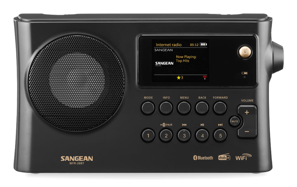 Sangean WFR-28BT – Internetradio, DAB+/UKW, Bluetooth, WLAN – Schwarz