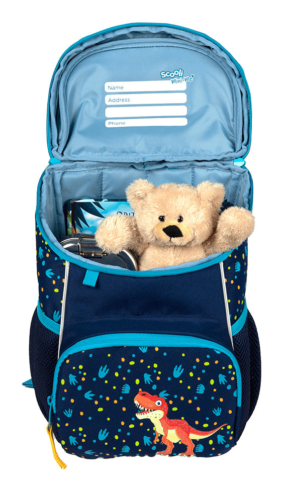 Scooli Kindergartenrucksack – 8 l, wasserabweisend, reflektierend, rPET-Polyester – Dunkelblau, Tiere