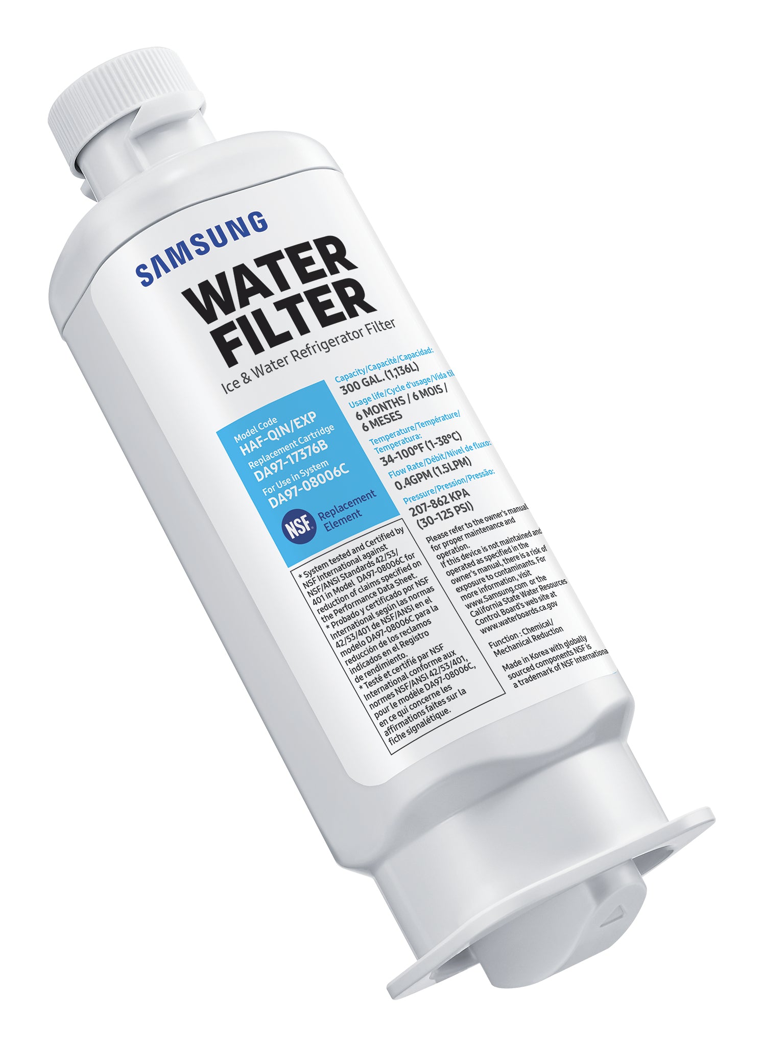 Samsung Wasserfilterkartusche Food-Center HAF-QIN/EXP – für RF65A967ESR, 1135,62 l