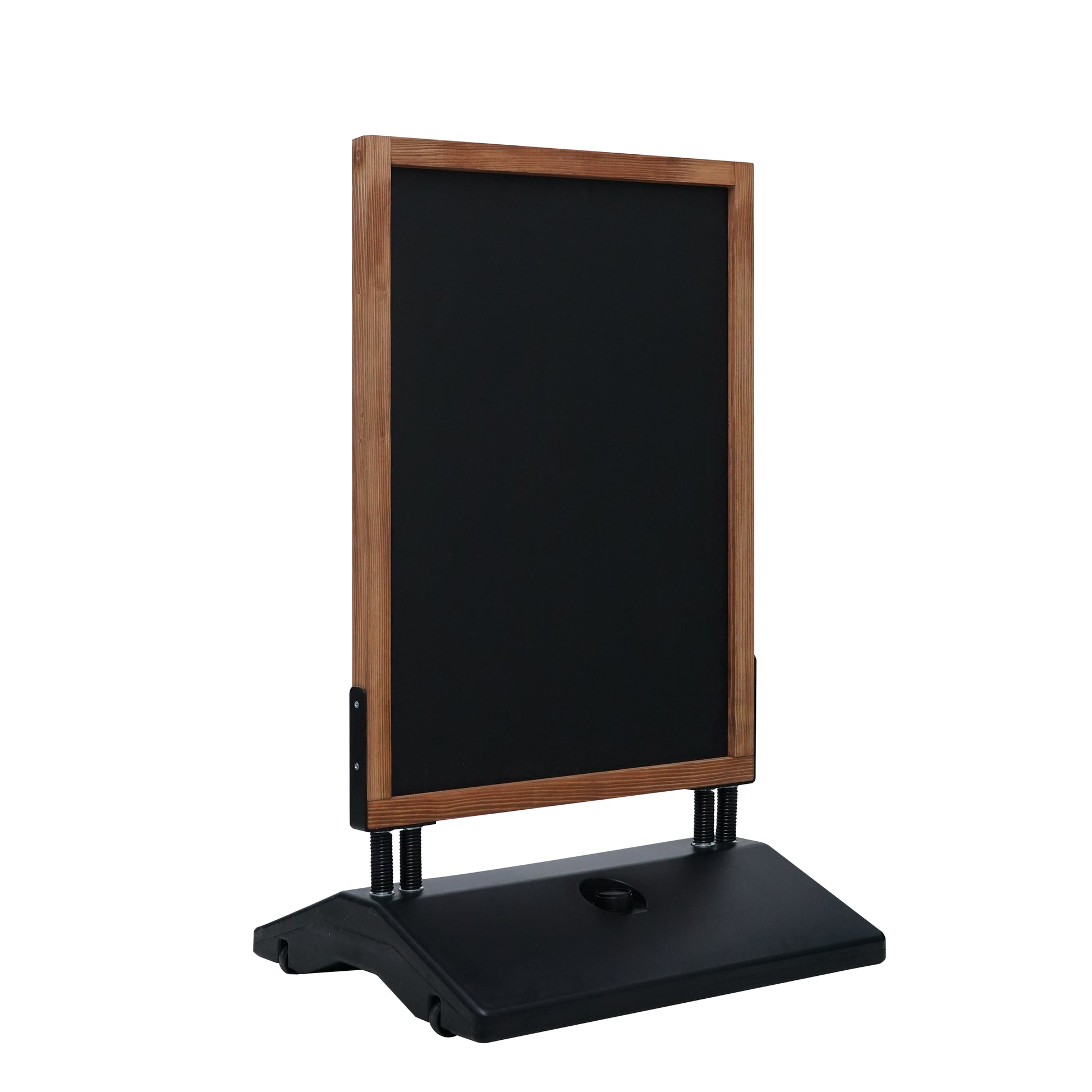 Europel Kundenstopper Swing – 700 × 1'000 mm hoch – Kiefernholzrahmen natur, Melamin, schwarz – 1 Stk.