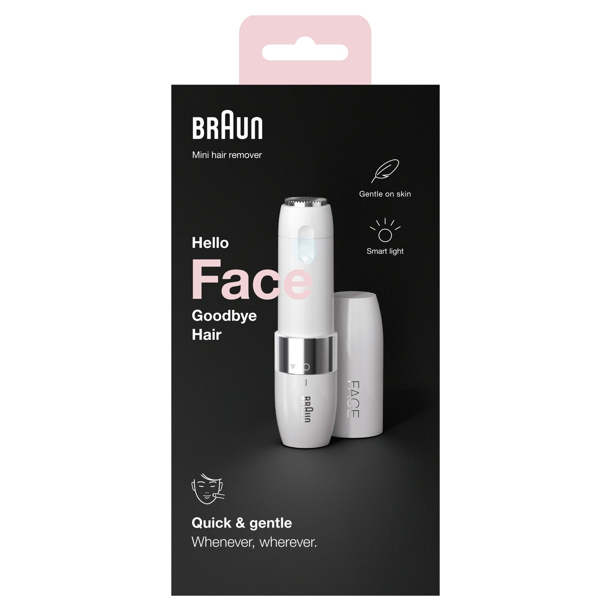 Braun Gesichtshaarentferner FS1000 – batteriebetrieben (AA) – weiss