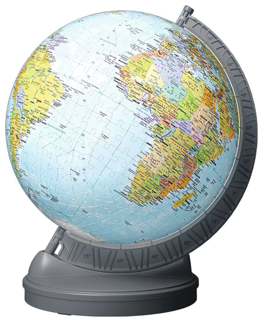 Ravensburger 3D Puzzle – Globus mit LED-Licht, 548 Teile, ab 10 Jahren, Mehrsprachig (d/f/i/e)
