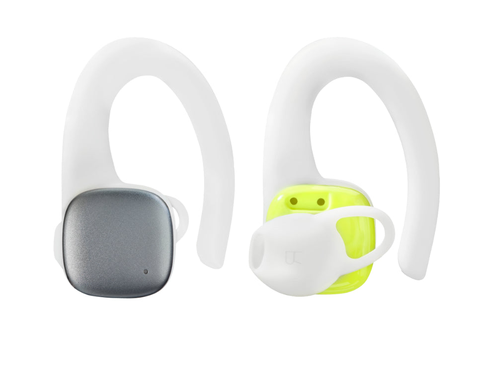 Hama Spirit Athletics TWS In-Ear – Stereo, TWS, mit Ladecase, Weiss/Gelb, BT 5.0