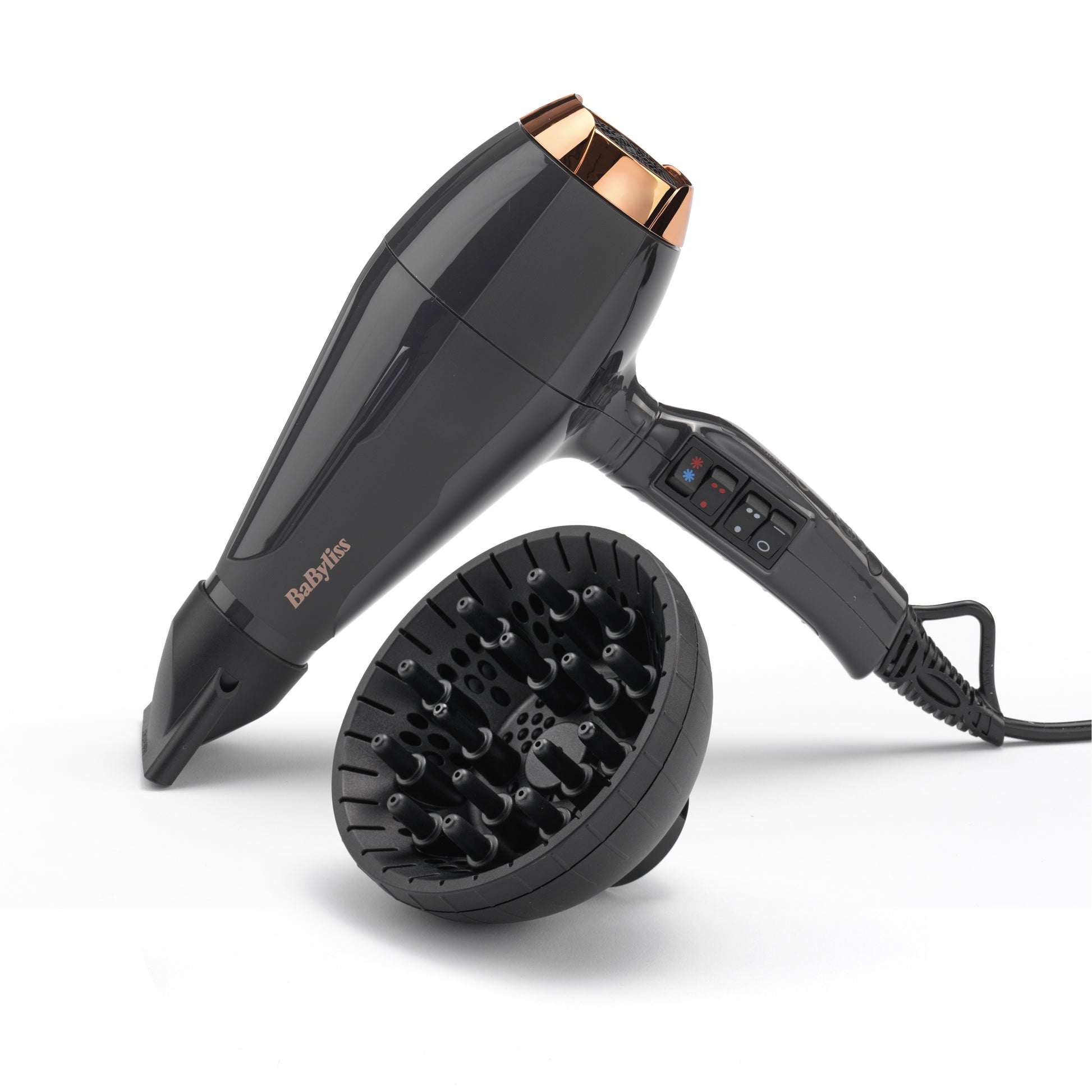 BaByliss Haartrockner 6719DE – 2200 W, AC-Motor, Ionenfunktion, Cool Shot – 2,8 m – Schwarz