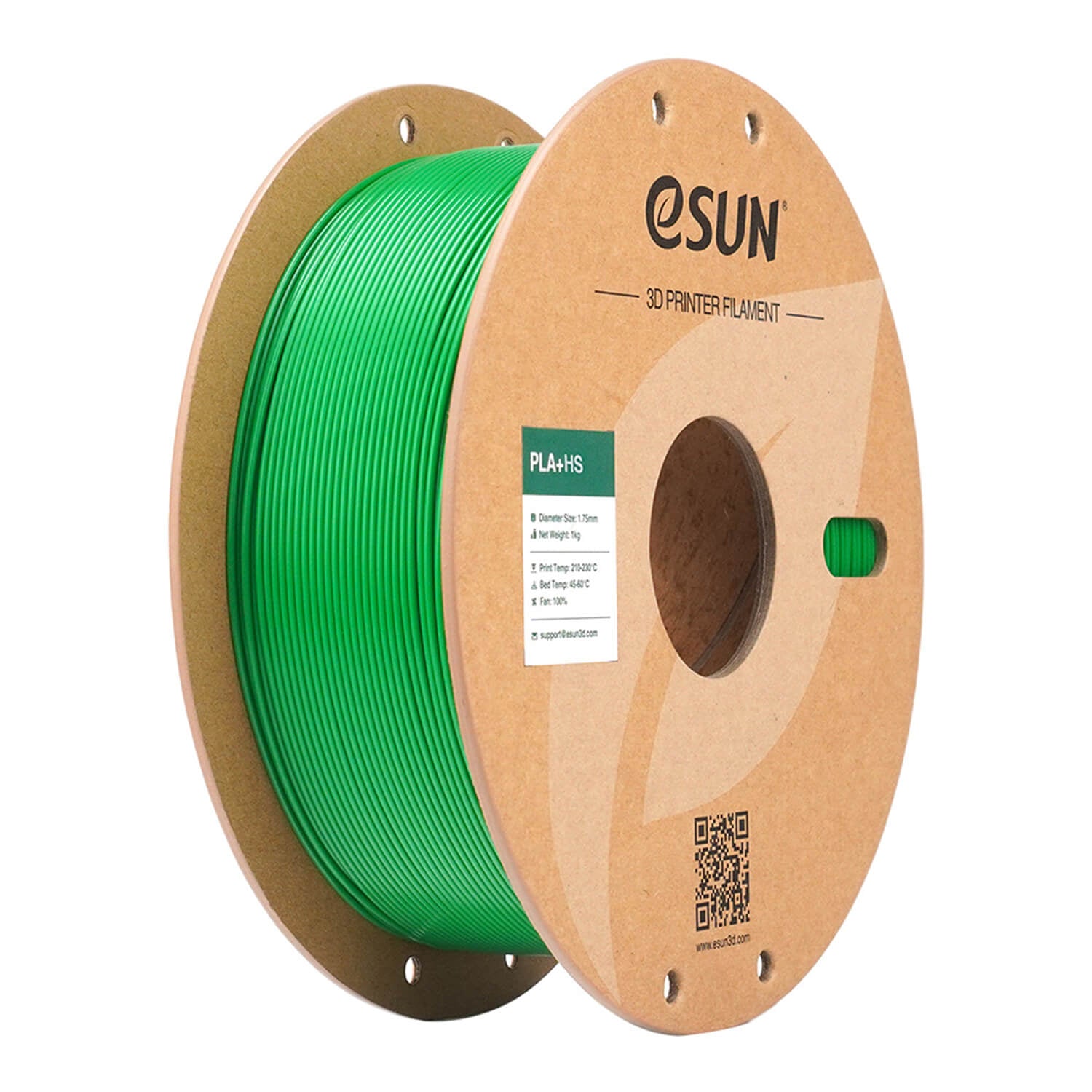 eSUN 3D-Drucker-Filament PLA+ HS 1,75 mm Grasgrün, 1 kg