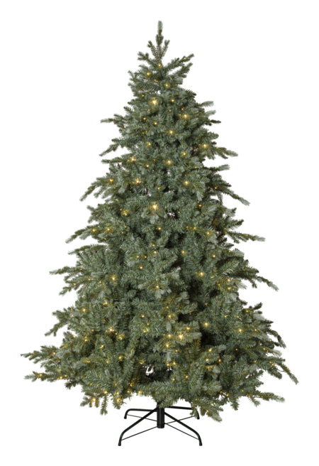 Star Trading Dekorative Aussen-Weihnachtsbaumleuchte – 3,5 W – Warmweiss, 3300 K – IP44 – Netzbetrieb – Grün, PVC