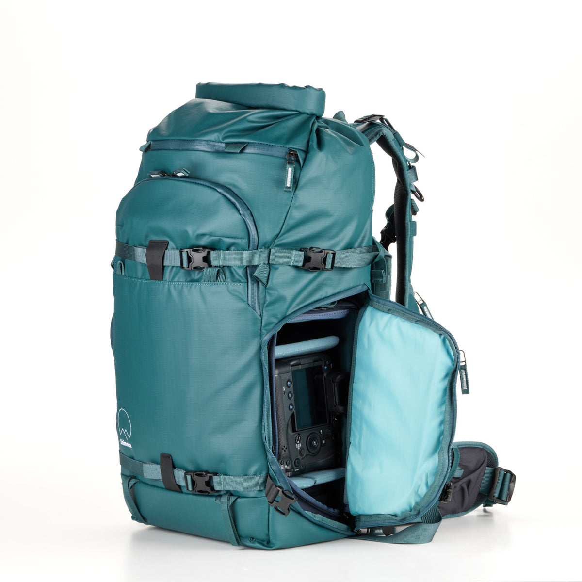 Shimoda Action X40 v2 Kamerarucksack – 40 l, Nylon – für Notebook bis 16" – Türkis
