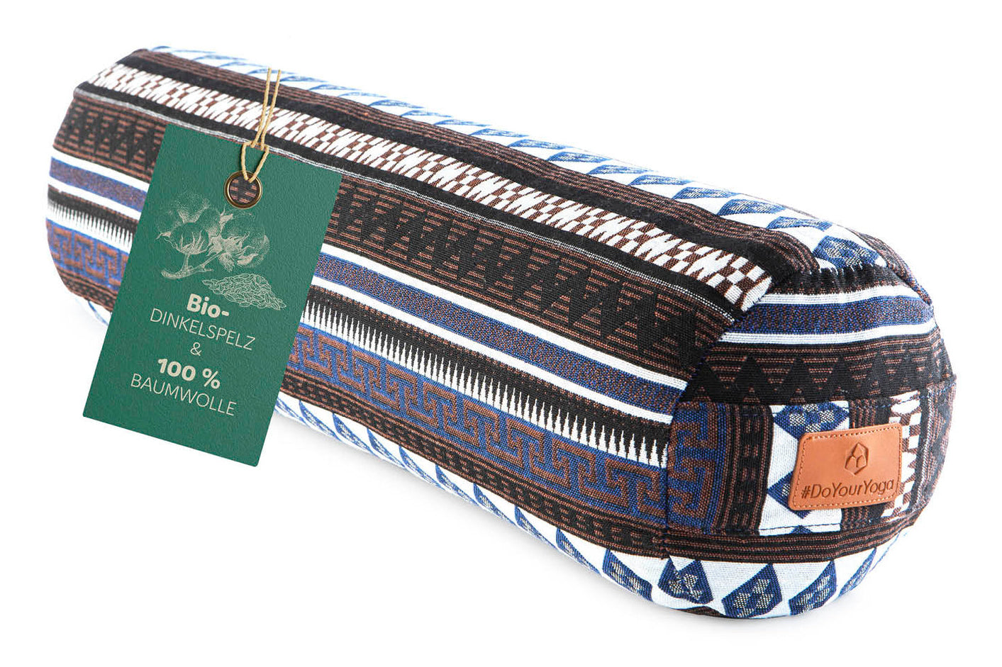 DoYourYoga Yogabolster Tarik – 22 × 68 × 22 cm, Viskose/Polyester/Baumwolle, Mehrfarbig, 1 Stk.