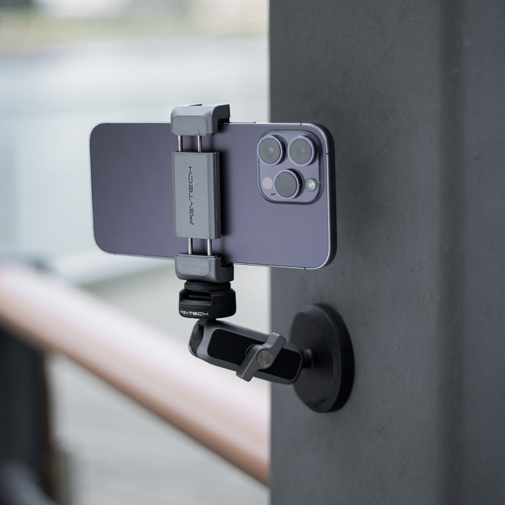 PGYTECH CapLock P-GM-220 Halterung – 360° Drehbar, 169 g, Aluminium – für Actioncams – Silber