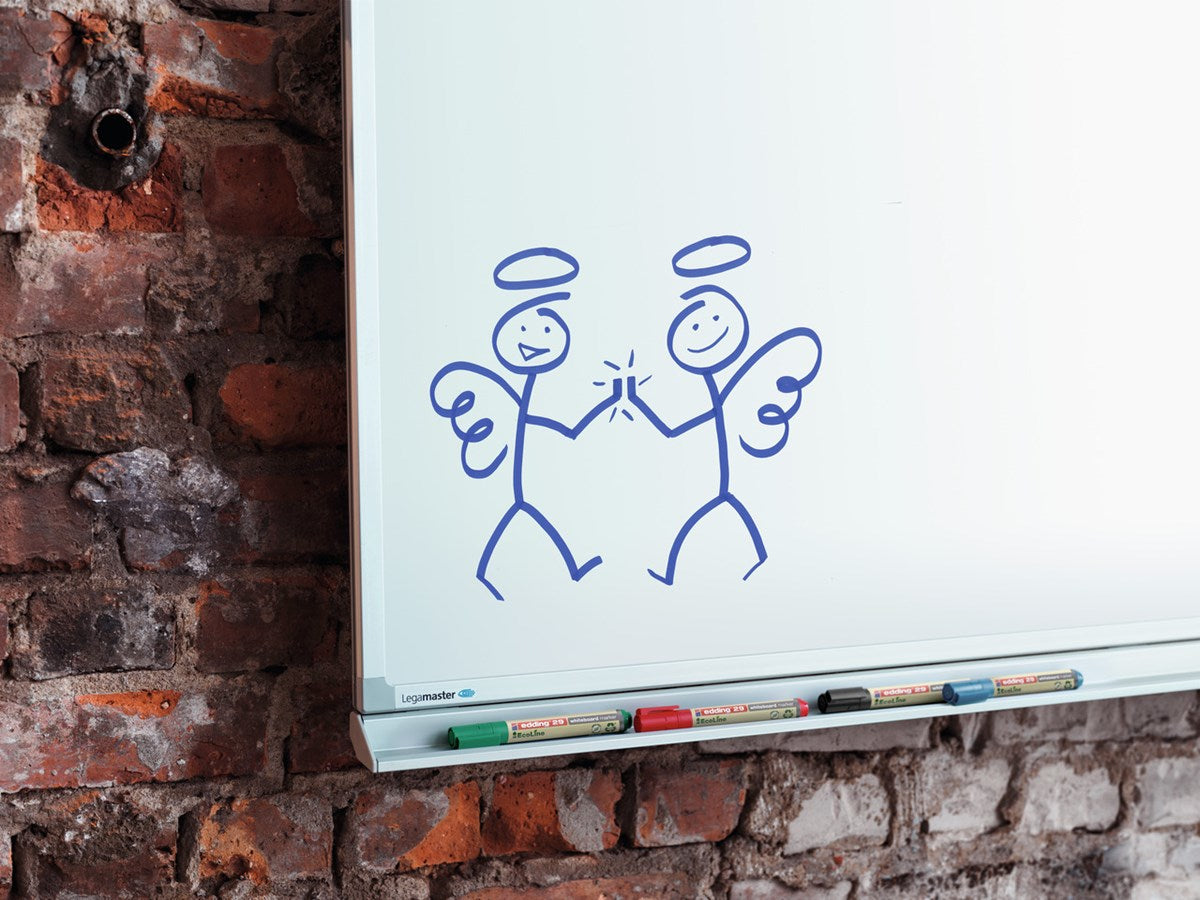Edding Whiteboard-Marker 29 EcoLine – Keilspitze 1-5 mm – sortiert – 4er-Set – trocken abwischbar