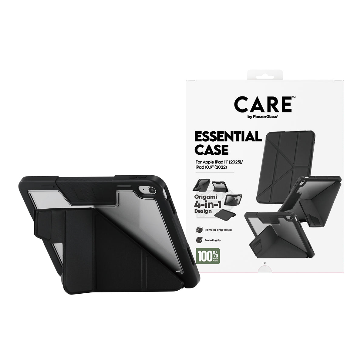 PanzerGlass CARE Essential Tablet-Hülle für iPad 11" (2025), iPad 10,9" (2022) – Schwarz