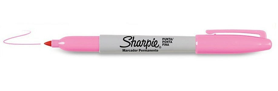 Sharpie Permanentmarker – Feine Spitze 1 mm – Rosa – 12er-Pack – für Metall, Papier und Kunststoff