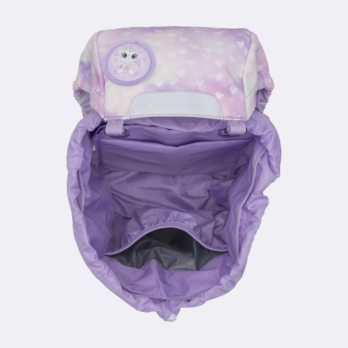 Beckmann Classic Schulrucksack-Set 1. Klasse – 6-teilig – Einhorn Prinzessin Violett