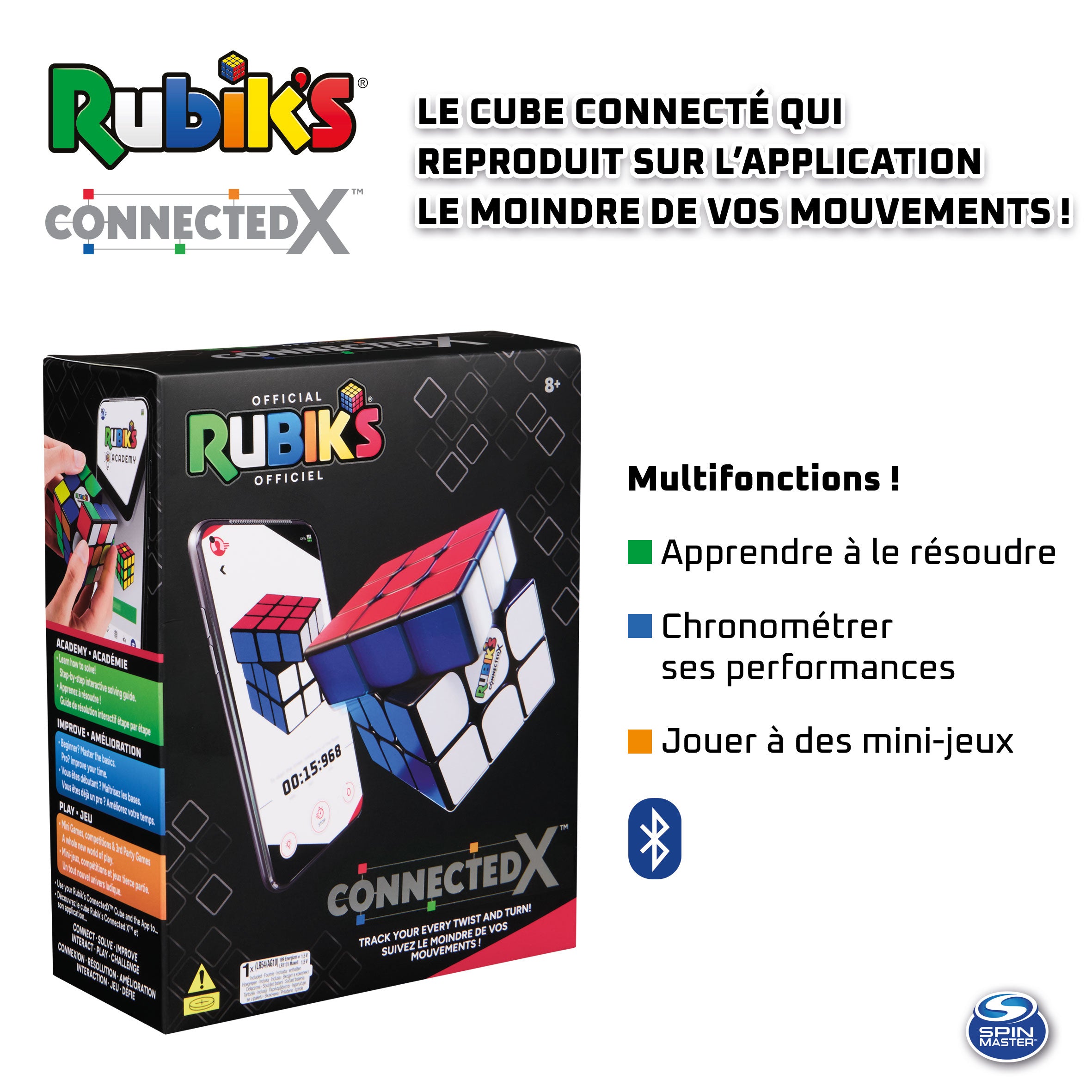 Spin Master Rubiks Connected X 3x3 3D Puzzle – ab 8 Jahren – mehrfarbig – CE