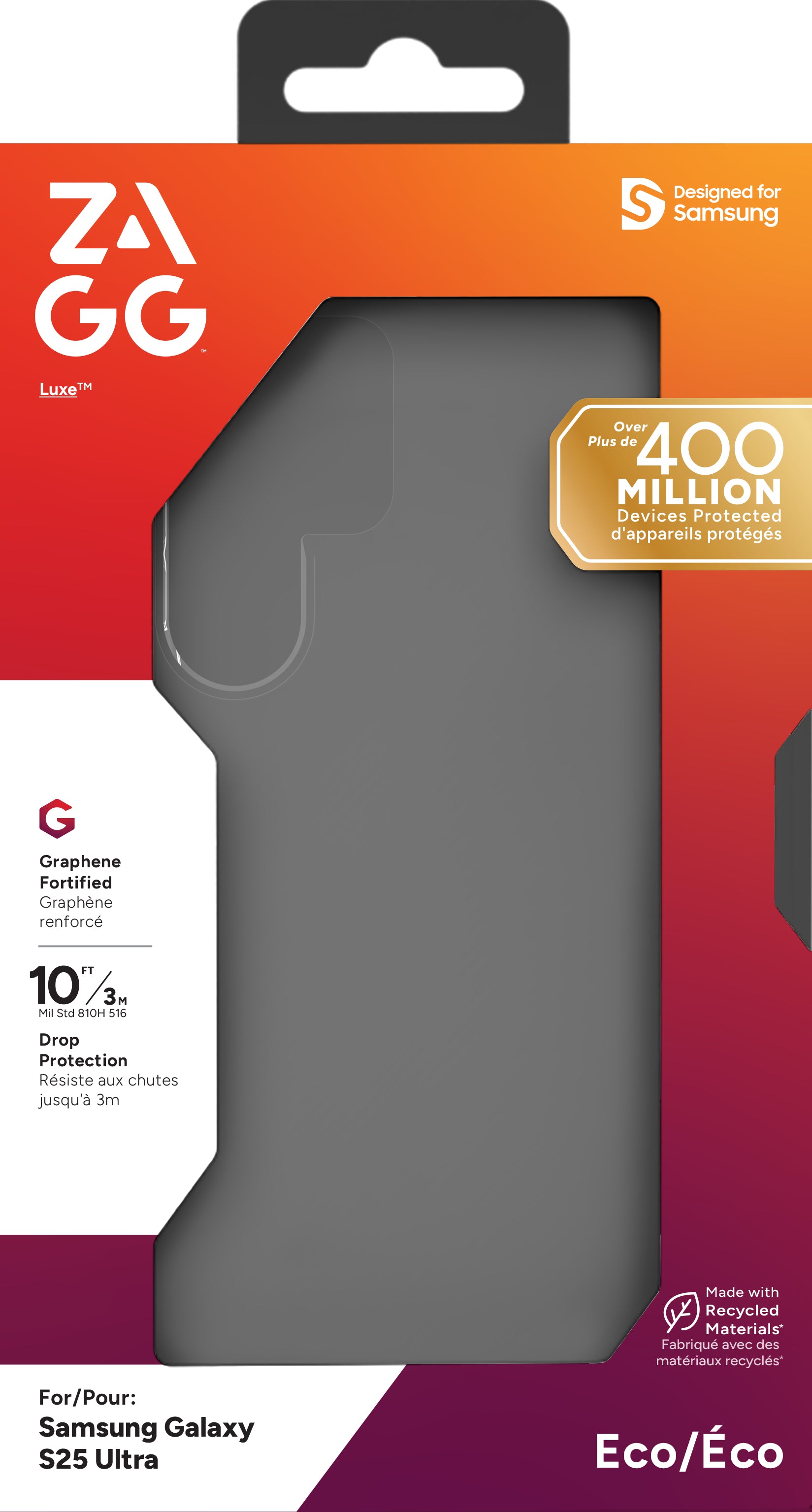 ZAGG Backcover Luxe – für Samsung Galaxy S25 Ultra – transparent
