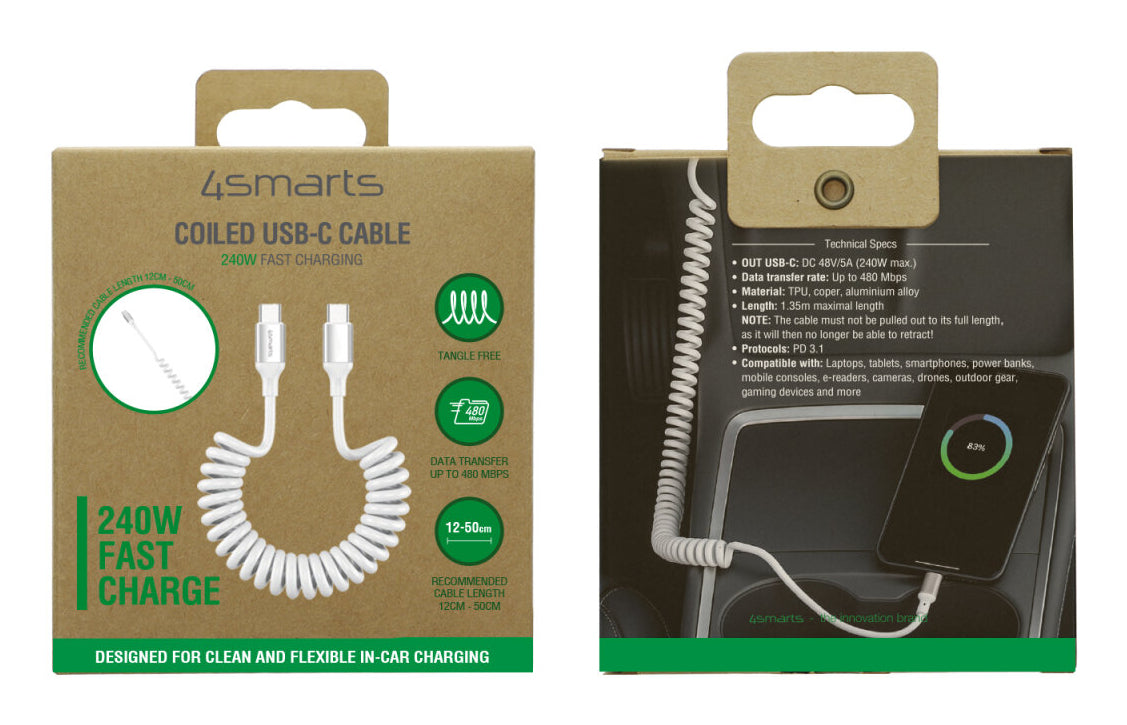 4smarts USB-Kabel, USB-C zu USB-C, 1,35 m, USB 2.0, Lade-/Datenkabel