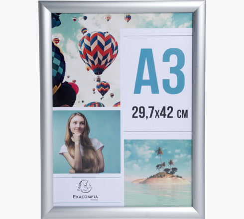 Exacompta Plakatrahmen – für A3 – weiss – Aluminium