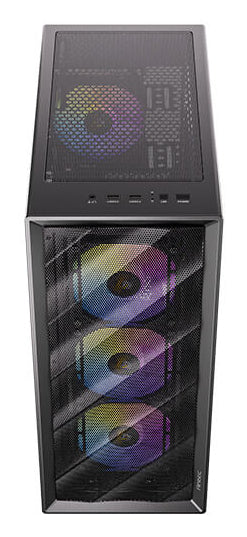 Antec AX85 – PC-Gehäuse – Midi Tower, für ATX, micro-ATX, Mini-ITX, 4×120 mm Lüfter, 360 mm Radiator, Schwarz