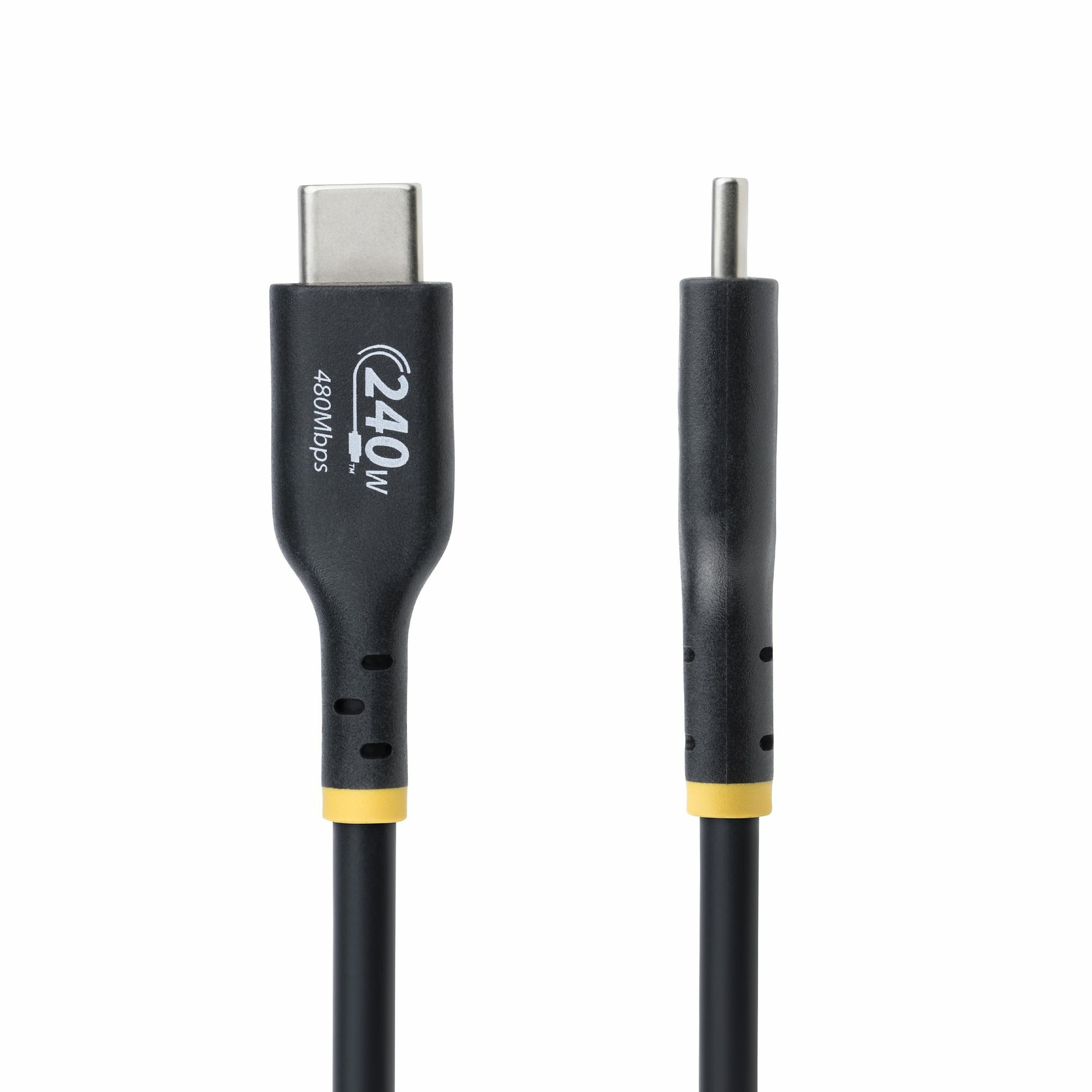 StarTech.com USB-C auf USB-C Kabel – USB 2.0 (480 Mbit/s) – 4 m – PD 240 W – TPE-Mantel – Schwarz