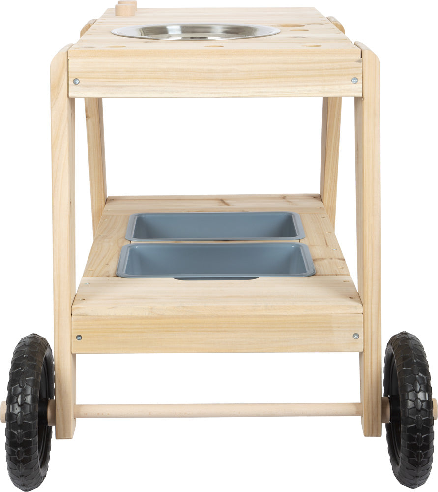 Small foot Kompakte Matschküche – 88,0 × 58,0 × 56,0 cm – ab 3 Jahren – Holz, holzfarben