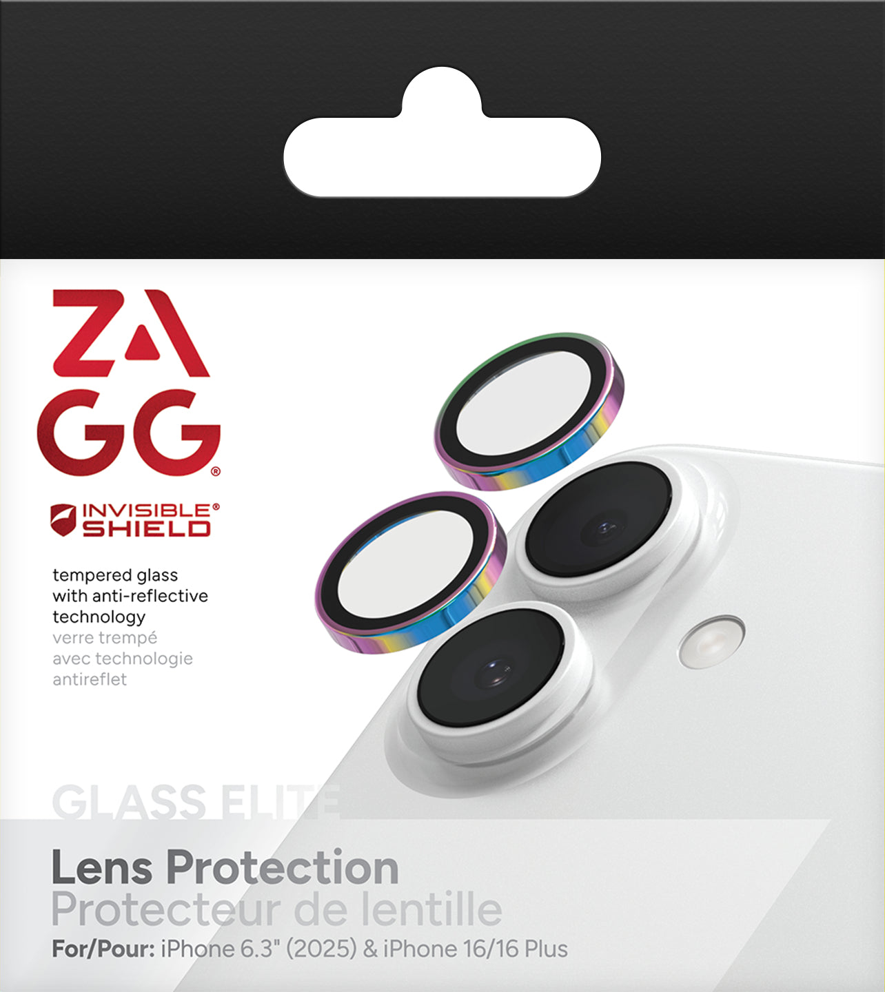 ZAGG Displayschutz (Panzerglas), Anti-Fingerprint – für iPhone 17/16/16+ – 2er-Pack