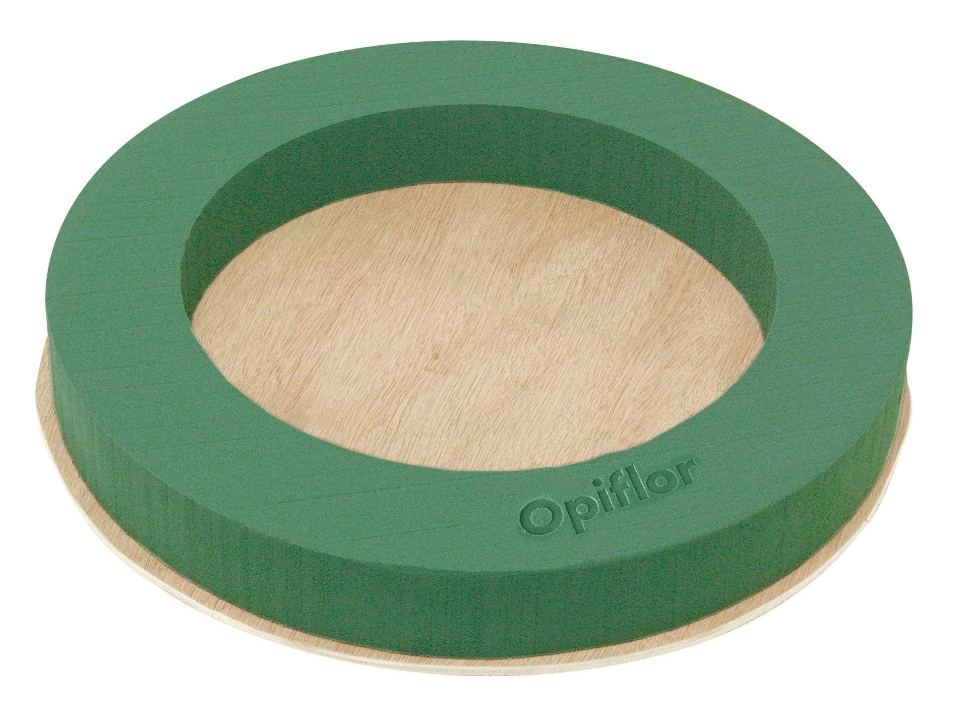Opiflor Floraler Schaum, Grün, Ø 36 cm × 4,5 cm, 1 Stk., für Nassblumen
