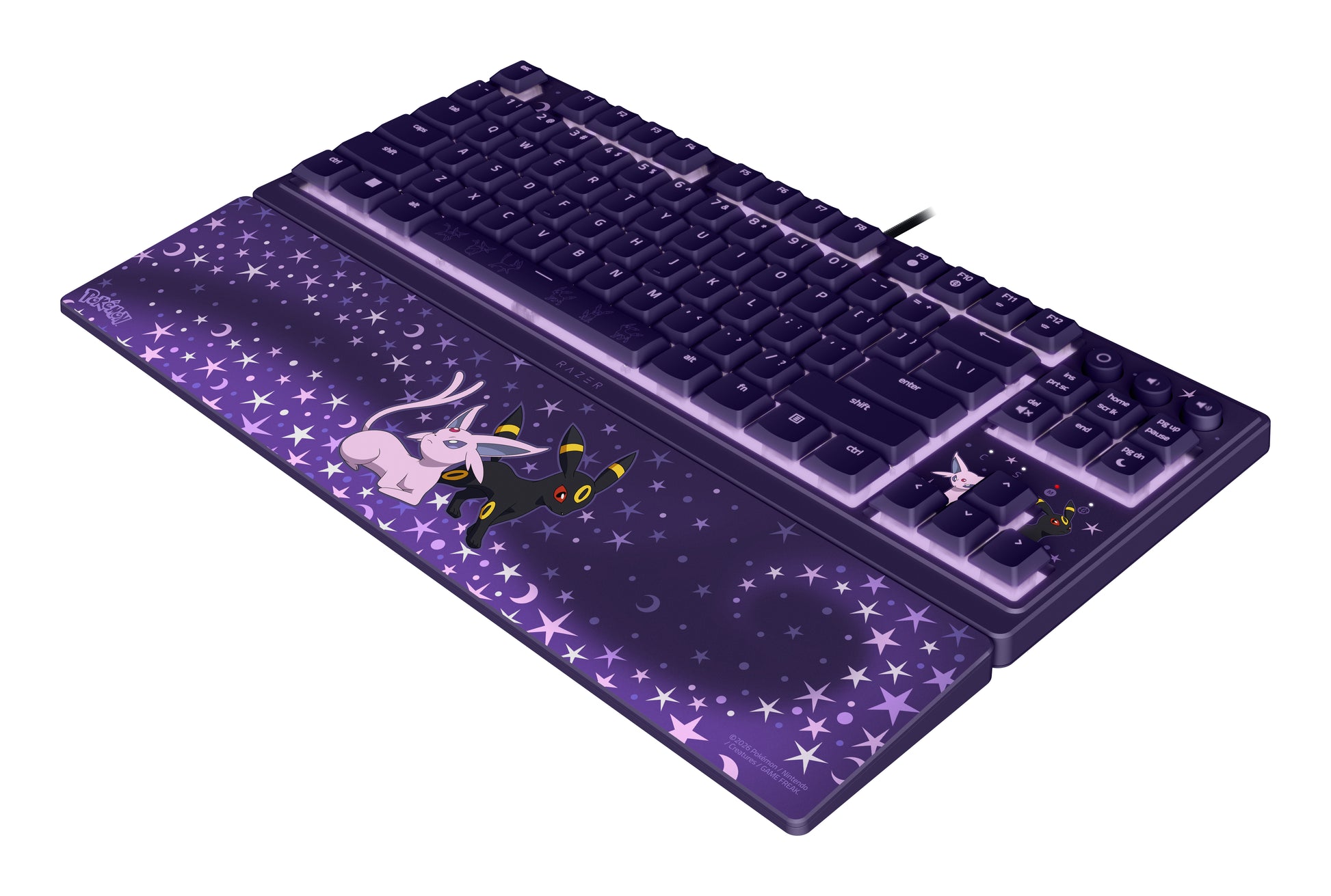 Razer Ornata V3 Espeon/Umbreon – Tastatur TKL – halbmechanisch – verkabelt, USB-A – QWERTY (US-INT) – RGB