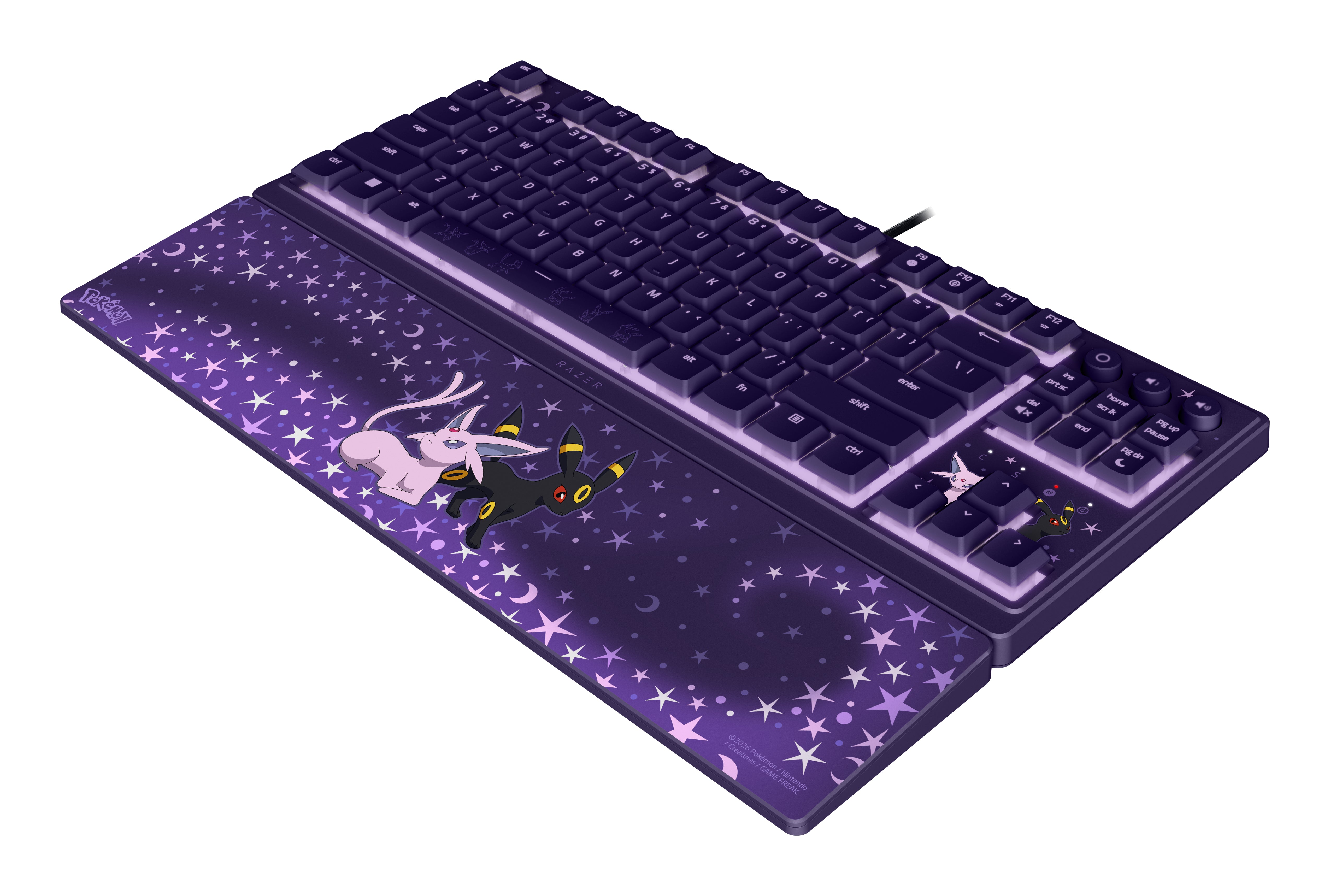 Razer Ornata V3 Espeon/Umbreon – Tastatur TKL – halbmechanisch – verkabelt, USB-A – QWERTY (US-INT) – RGB