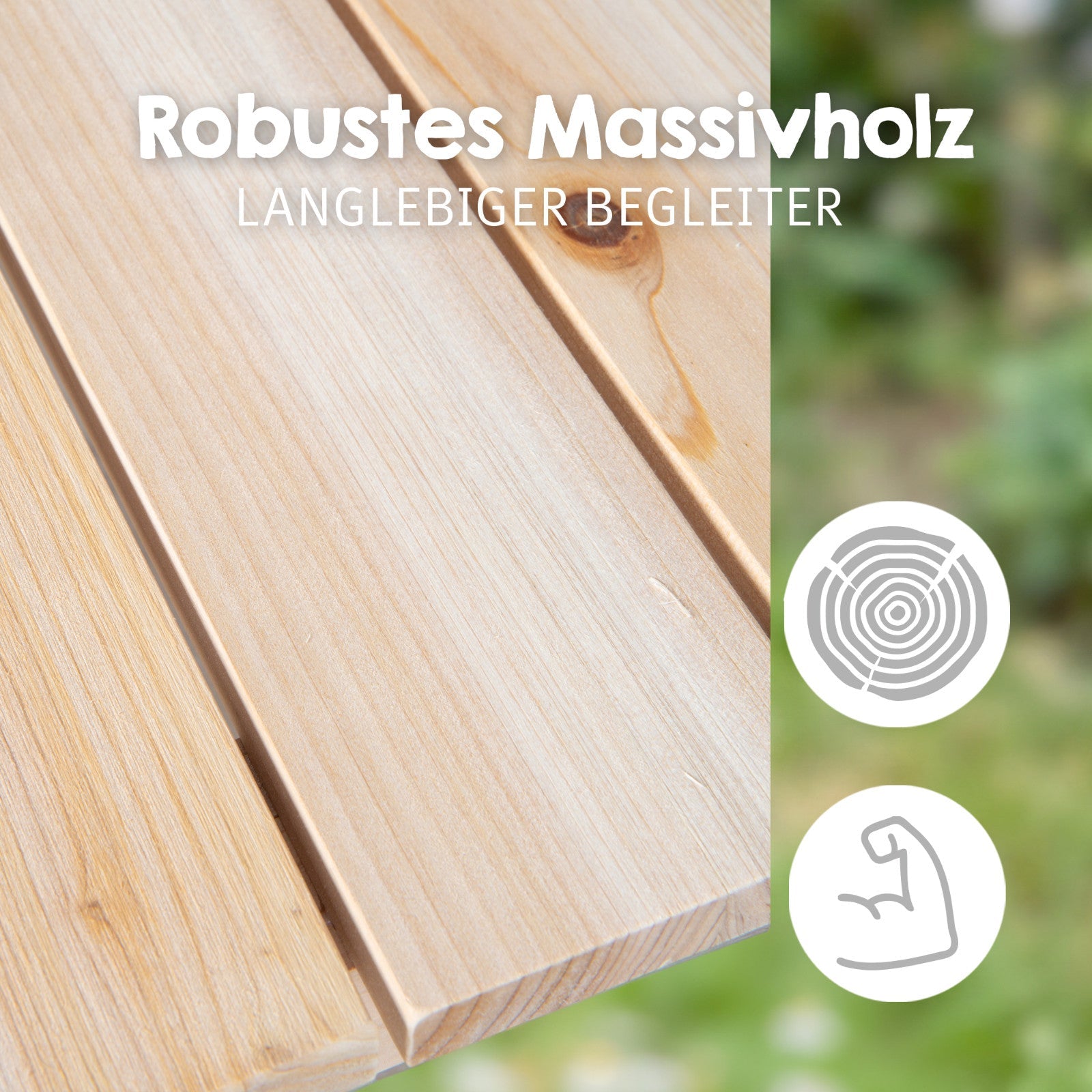 Roba Kinderstuhl 456002NU – 89 × 85,5 × 50 cm – Kunststoff & Massivholz – Holzfarbe/Grau – mit Spielwannen