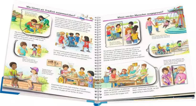 Ravensburger Buch – Wieso? Weshalb? Warum?: Wie leben wir miteinander?, Spiralbindung, 16 Seiten, 4–7 Jahre