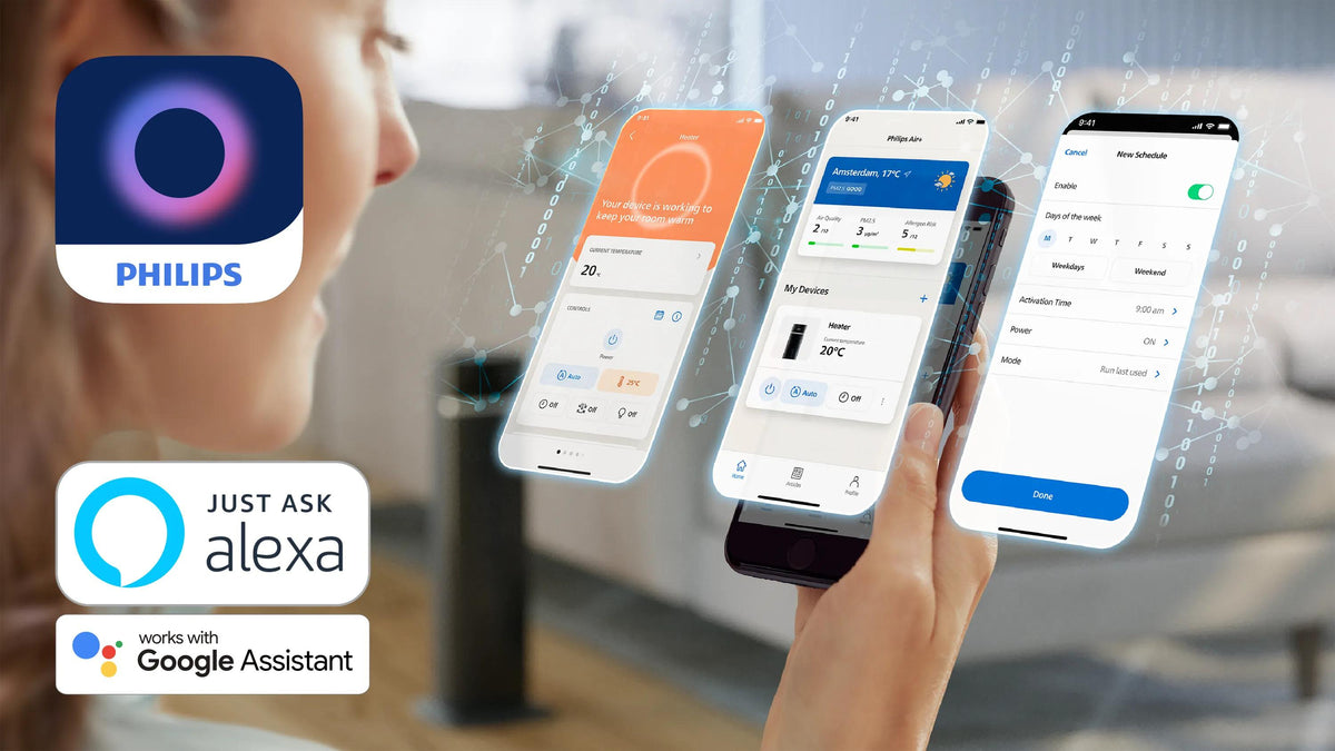 Philips Heizlüfter CX5120/11 – 2000 W, bis 20m², WLAN, App-Steuerung, 55 dB